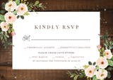 Sparkling rustic floral - RSVP card